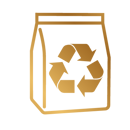 Senseo designed for recycling golden icon